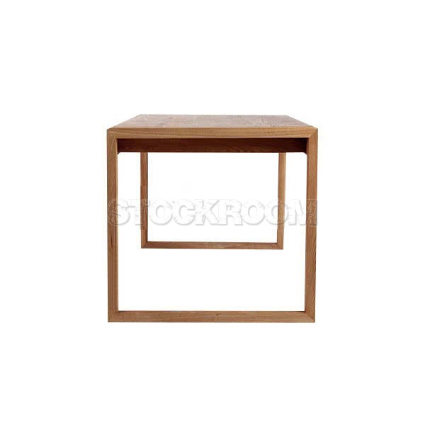 STOCKROOM Solid Oak Wood Working Desk with Drawer