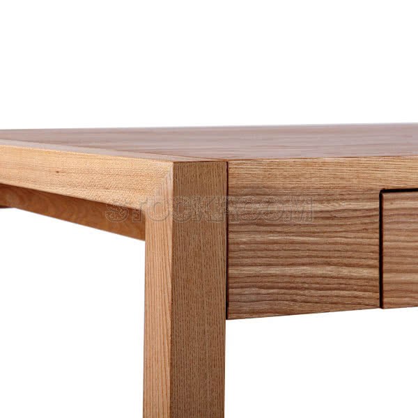 STOCKROOM Solid Oak Wood Working Desk with Drawer
