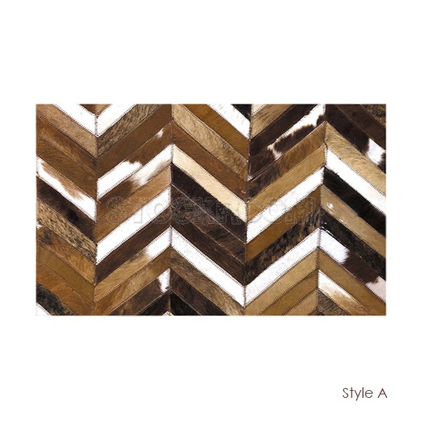 STOCKROOM Patchwork Natural Cowhide Floor Rug