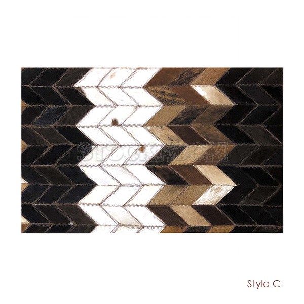 STOCKROOM Patchwork Natural Cowhide Floor Rug