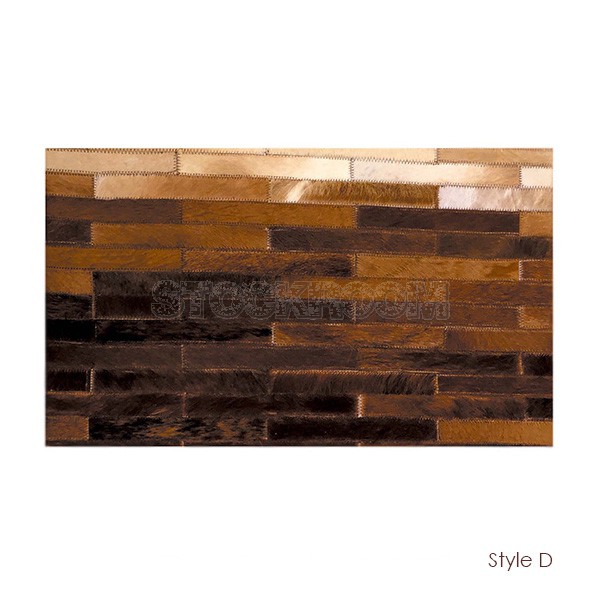 STOCKROOM Patchwork Natural Cowhide Floor Rug