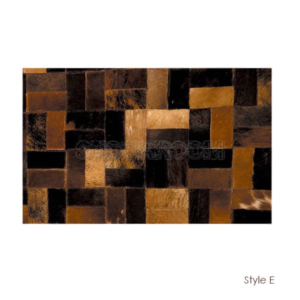 STOCKROOM Patchwork Natural Cowhide Floor Rug