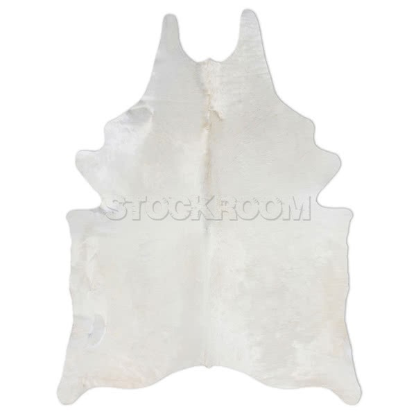 STOCKROOM White Natural Cowhide Rug