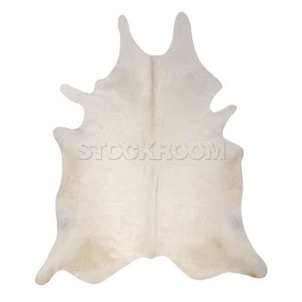 STOCKROOM White Natural Cowhide Rug