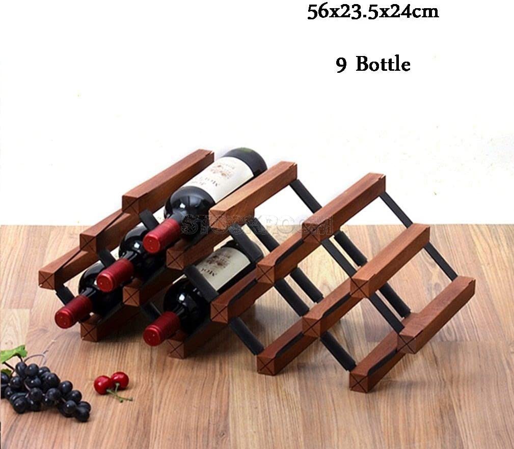 STOCKROOM Wine Rack Hardwood Timber Borders 6 / 9 / 12 / 15 / 16 / 20 / 36 Bottle