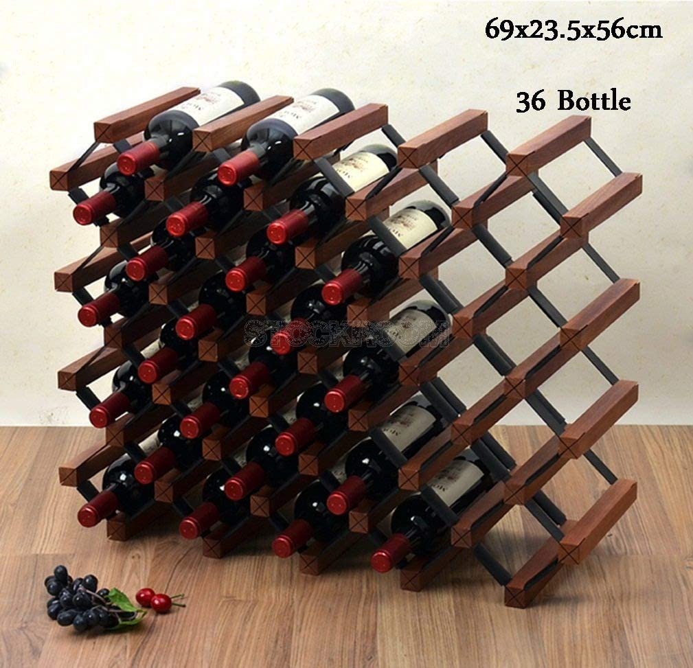 STOCKROOM Wine Rack Hardwood Timber Borders 6 / 9 / 12 / 15 / 16 / 20 / 36 Bottle