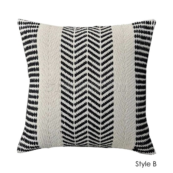 Strip Knit Decorative Cushion