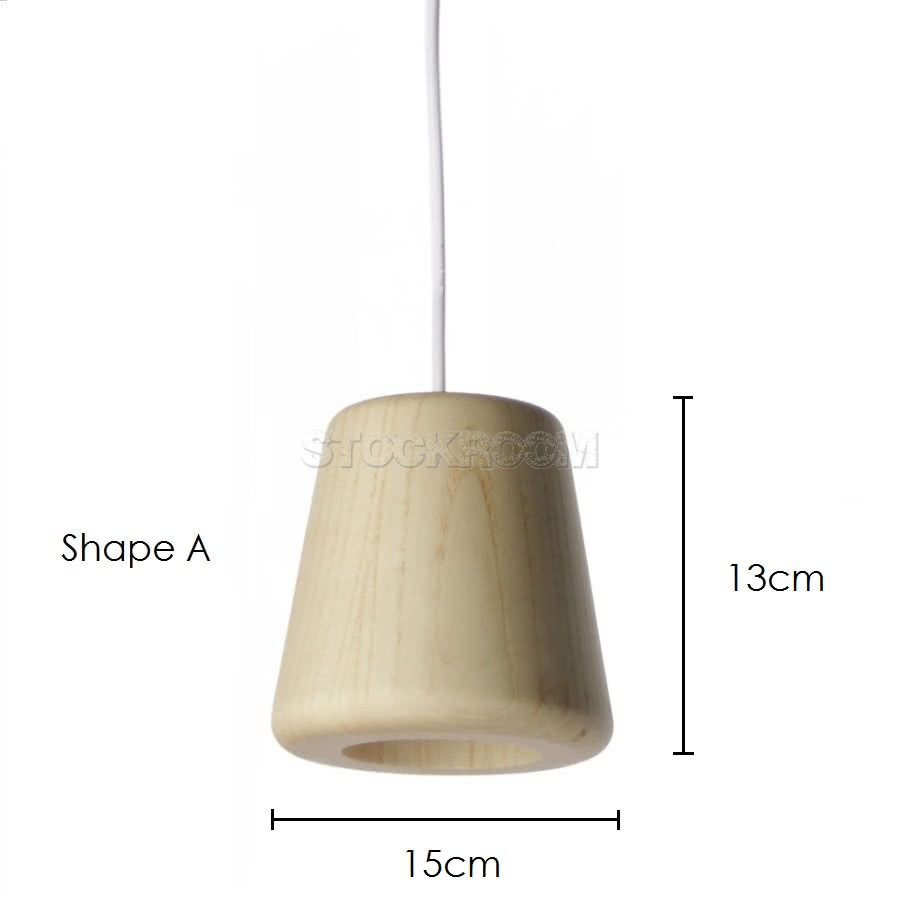 Chess Wooden Style Pendant Lamp
