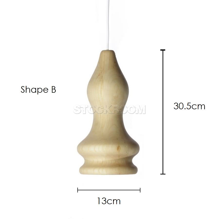 Chess Wooden Style Pendant Lamp