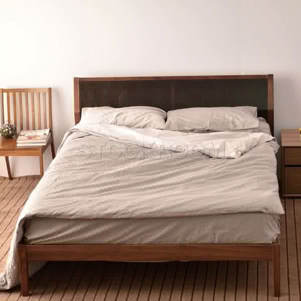 Josey Solid Walnut Wood Bed