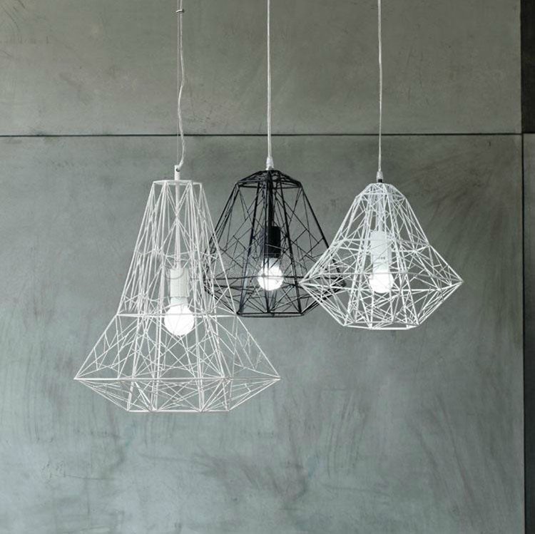 Wire Style Pendant Lamp Set (3 Lights in a set)