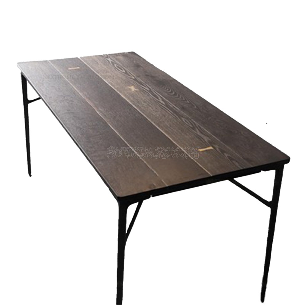 Nicolás Rustic Style Industrial Dining Table