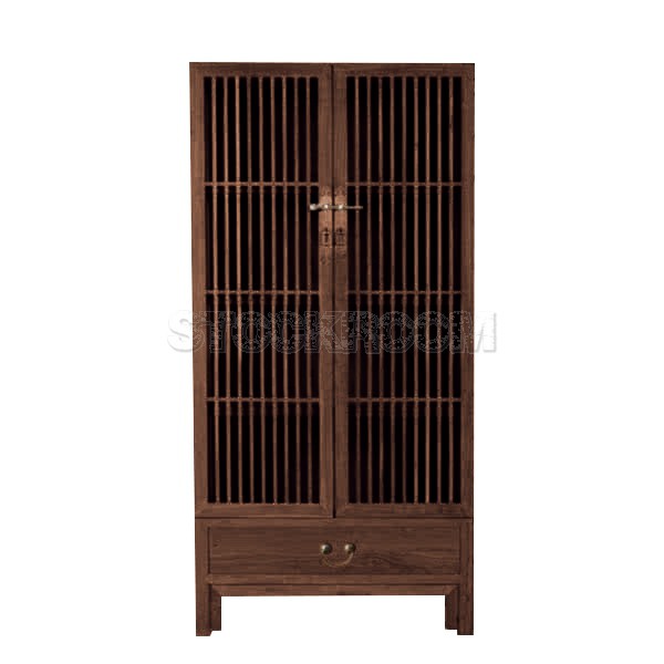 Tang Elm Wood Tall Storage Cabinet