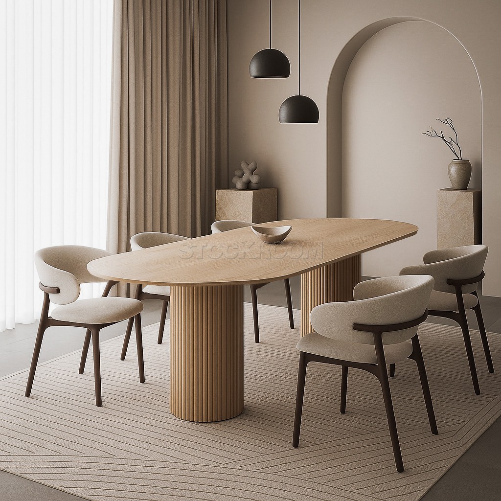 Tanner Solid Oak Wood Table