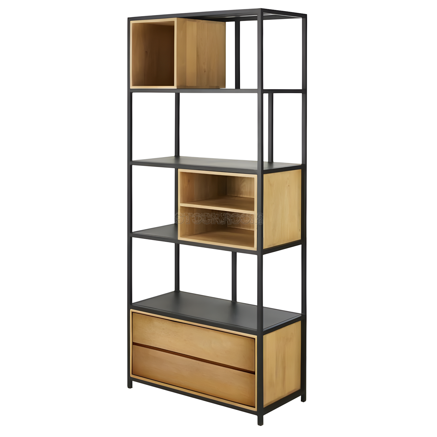 Monsarrat Slim Solid Wood Loft Style Bookshelf