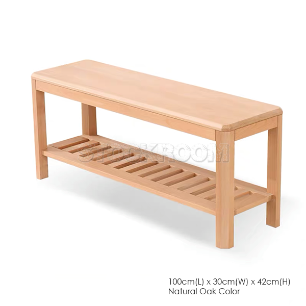 Tewkesbury Solid Wood Shoe Rack Bench