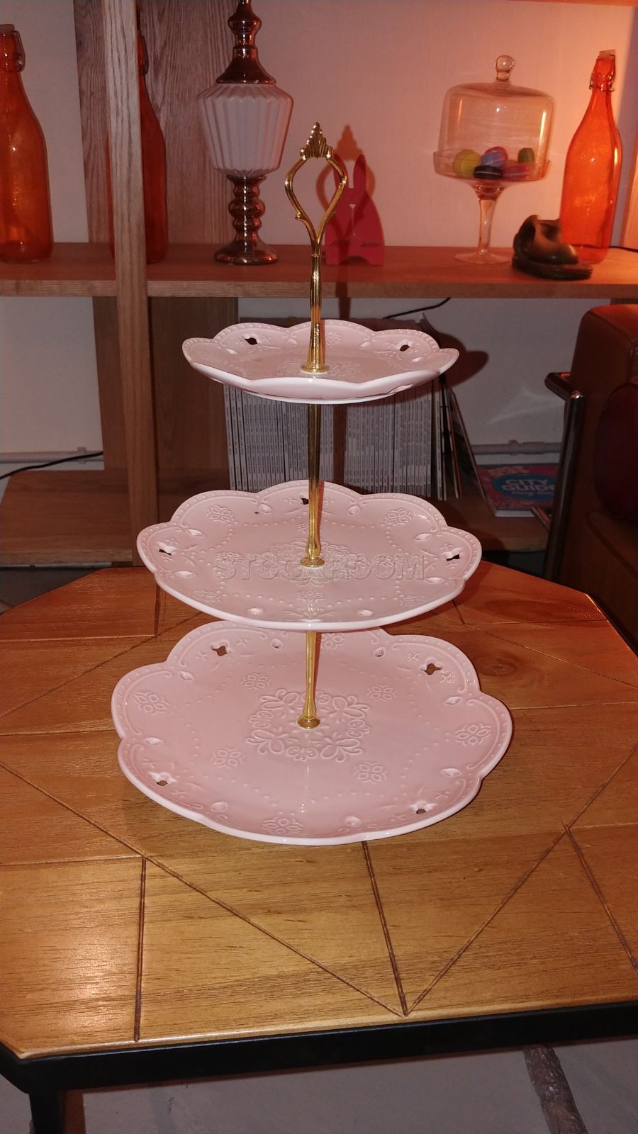 Three layers of cake stand