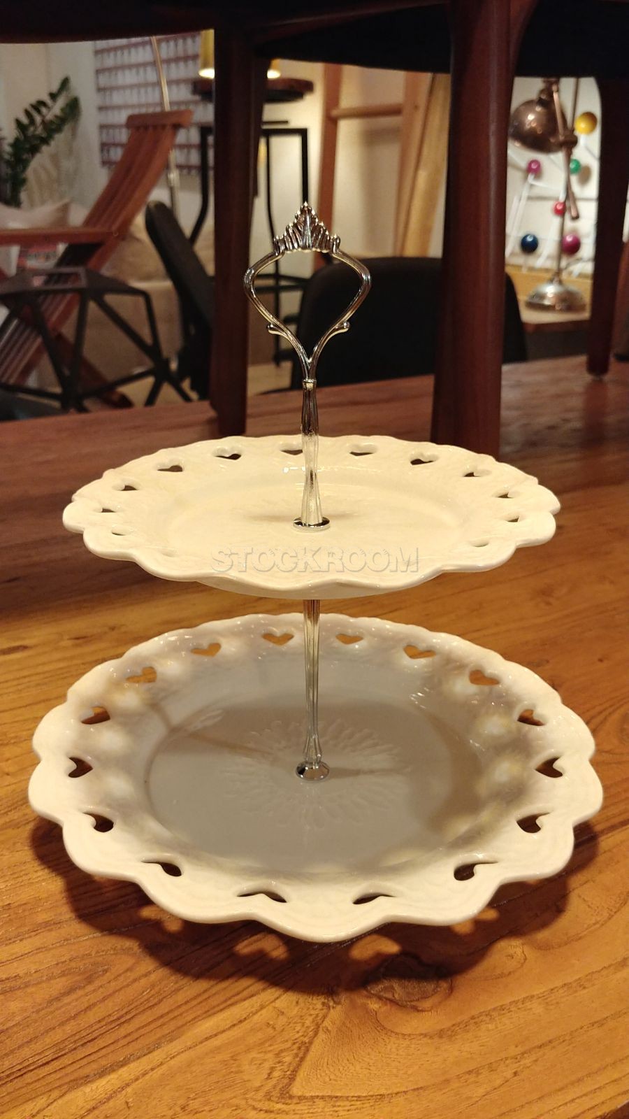 Two layers of cake stand