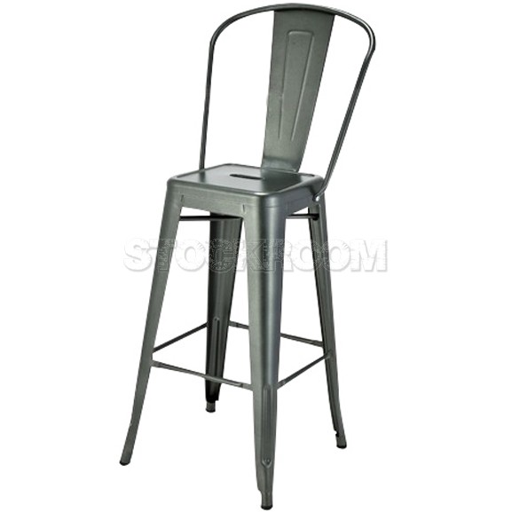 Xavier Pauchard Style Tolix Bar Stool - High-Back