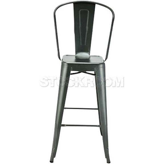 Xavier Pauchard Tolix Style Bar Stool - High-Back