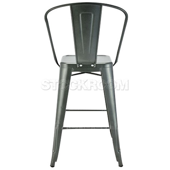 Xavier Pauchard Tolix Style Bar Stool - High-Back