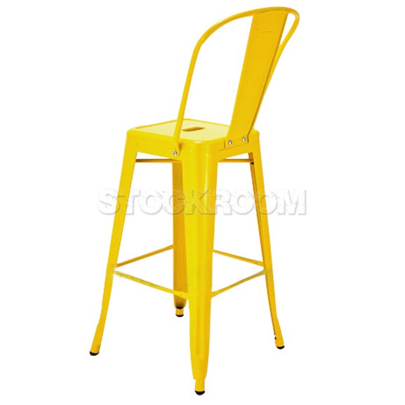 Xavier Pauchard Tolix Style Bar Stool - High-Back