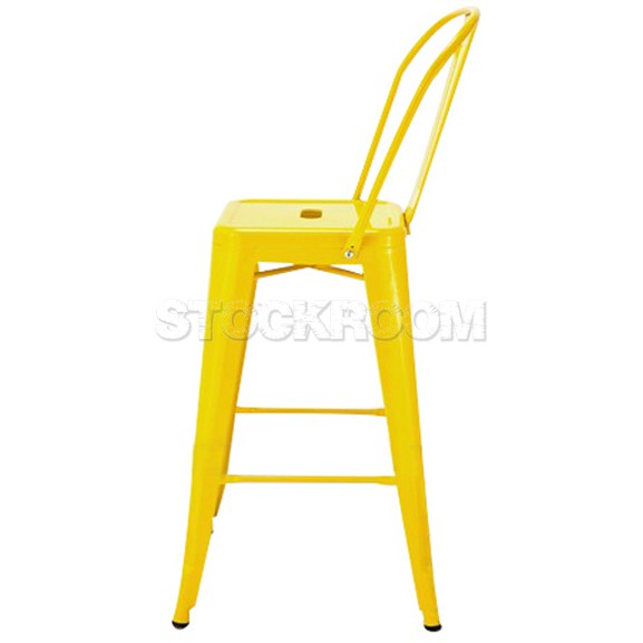 Xavier Pauchard Style Tolix Bar Stool - High-Back