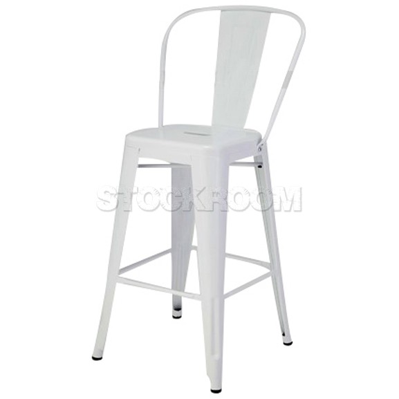 Xavier Pauchard Tolix Style Bar Stool - High-Back