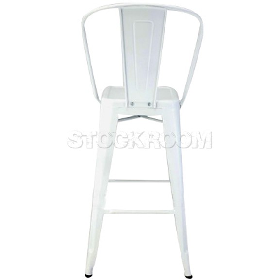 Xavier Pauchard Tolix Style Bar Stool - High-Back