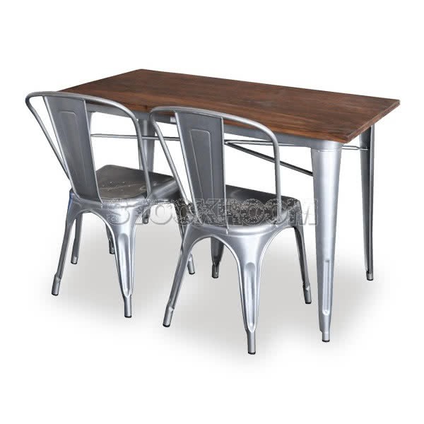 Tolix Style Industrial Dining Table