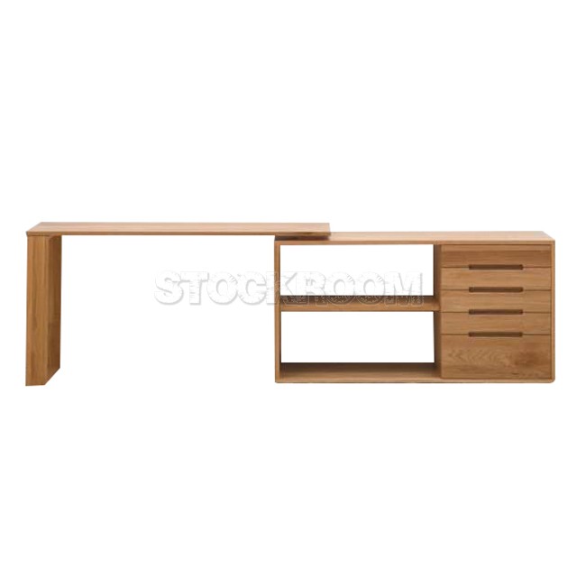 Torque Solid Oak Wood Working Desk