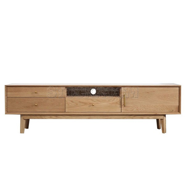 Trystan Solid Oak Wood TV Cabinet