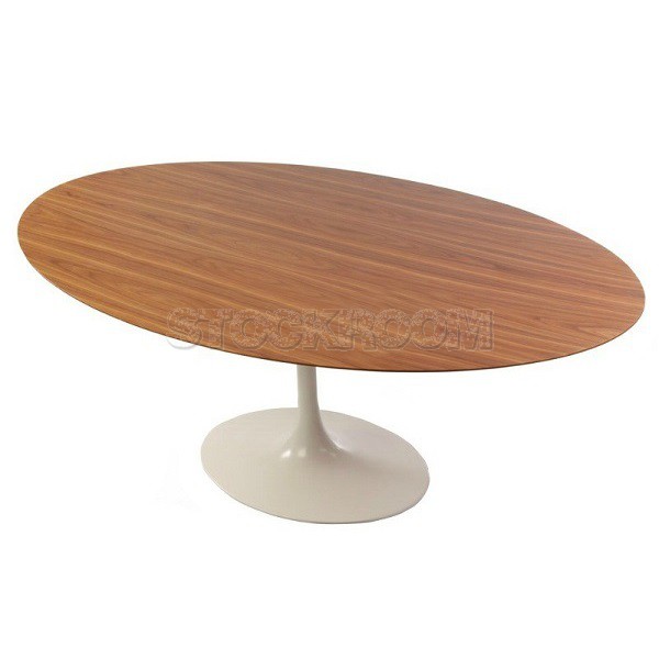 Eero Saarinen Tulip Style Oval Dining Table - Timber