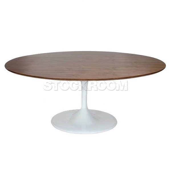 Eero Saarinen Tulip Style Oval Dining Table - Timber