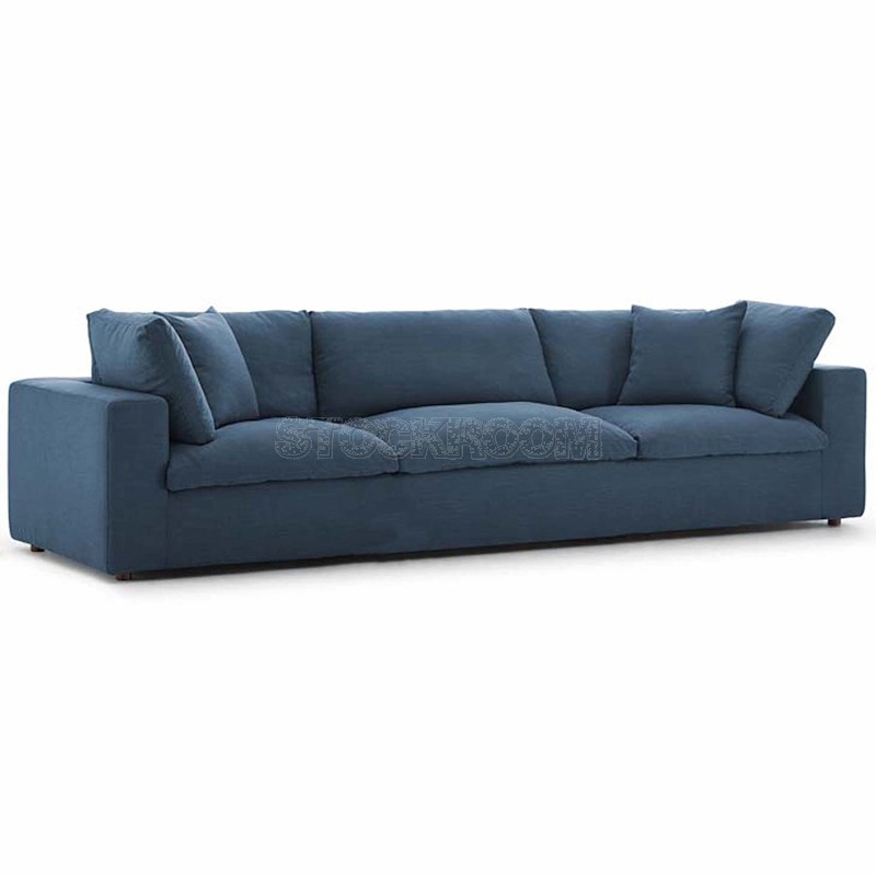 Valeria Fabric Feather Down Sofa - 3 seater