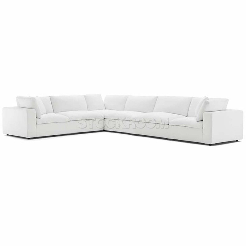 Valeria Fabric Feather Down Sofa - L Shape / Sectional Sofa