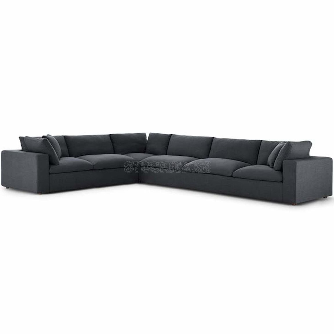 Valeria Fabric Feather Down Sofa - L Shape / Sectional Sofa