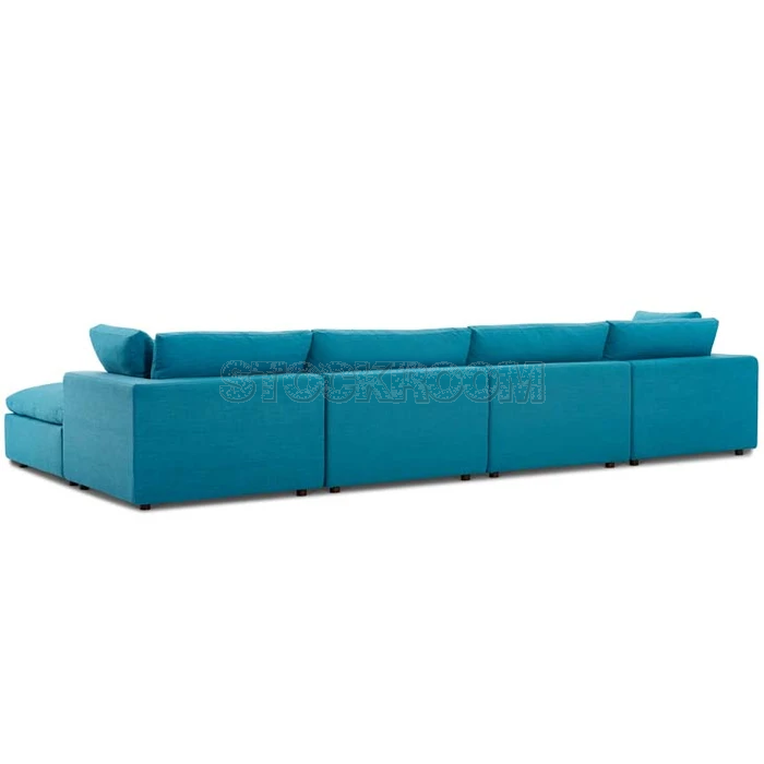 Valeria Fabric Feather Down Sofa - L Shape / Sectional Sofa