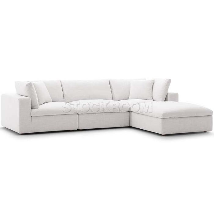 Valeria Fabric Feather Down Sofa - L Shape / Sectional Sofa