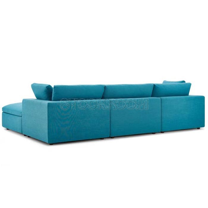 Valeria Fabric Feather Down Sofa - L Shape / Sectional Sofa