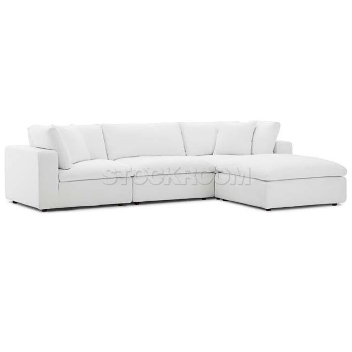 Valeria Fabric Feather Down Sofa - L Shape / Sectional Sofa