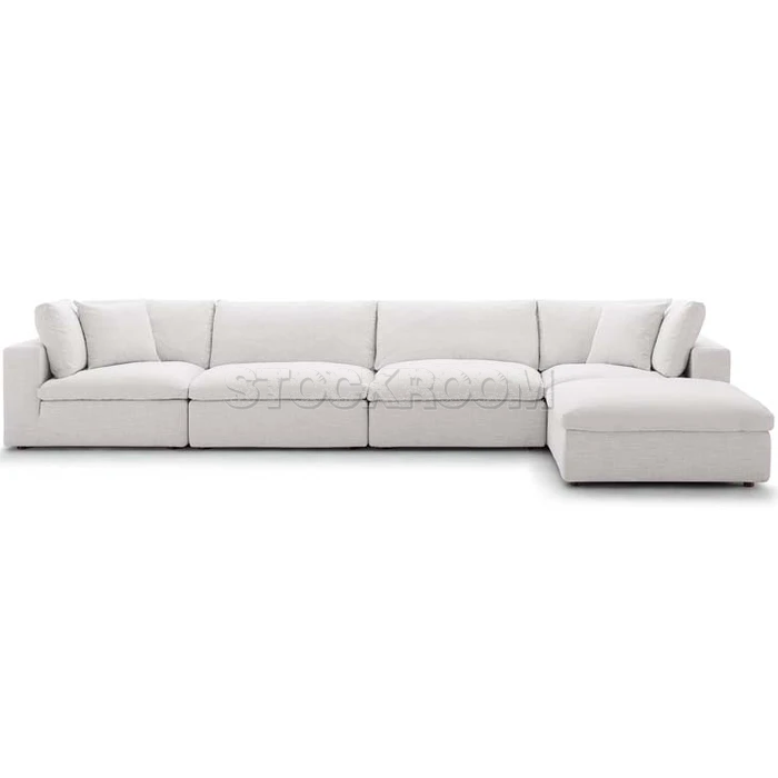 Valeria Fabric Feather Down Sofa - L Shape / Sectional Sofa