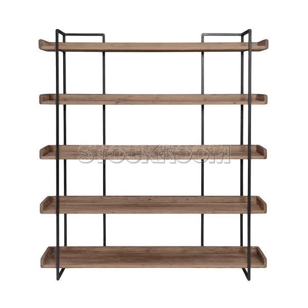 Vana Industrial Solid Wood Bookshelves