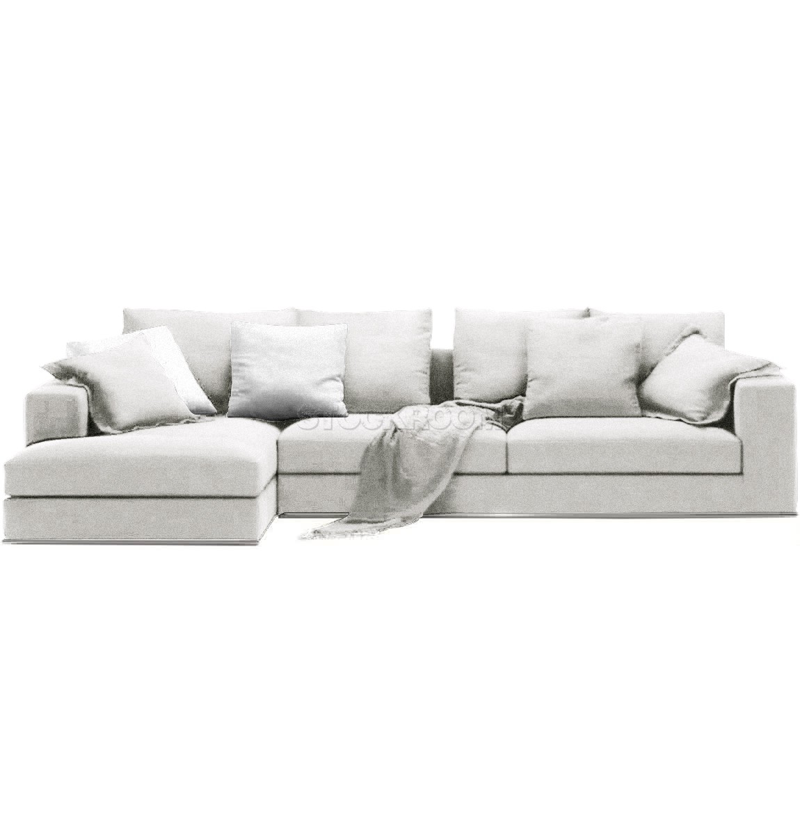 Vella Fabric Feather Down Sofa - L Shape 