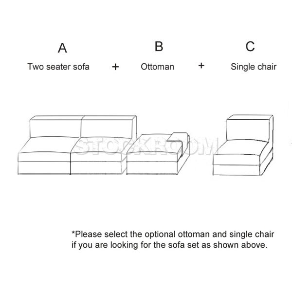 Vella Section Feather Down Sofa