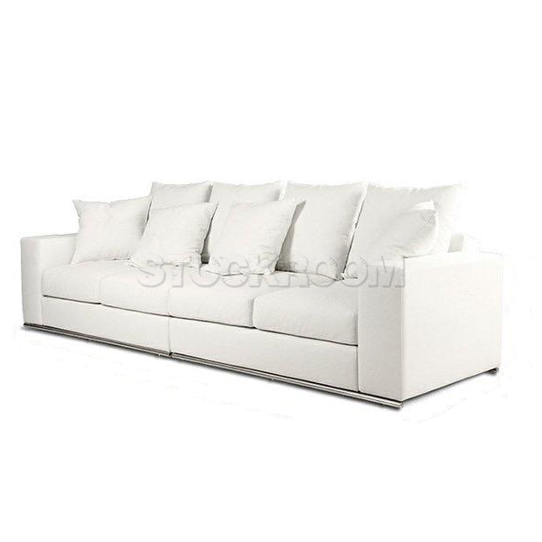 Vella Fabric Feather Down Sofa - 3 seater