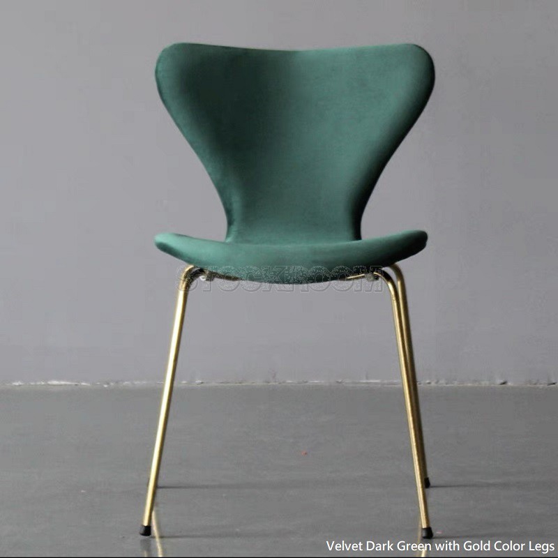 Arne Jacobsen Series 7 Style Upholstered Dining Chair - Stackable Chair 