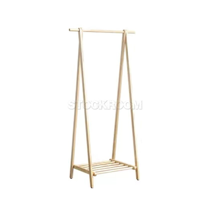 Vendela Solid Wood Open Clothes Storage Coat Rack / Hanger