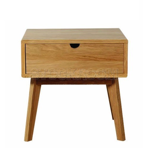 Vendera Solid Oak Wood bedside Table