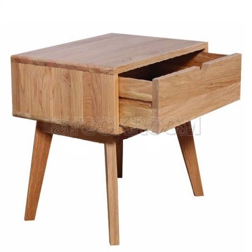 Vendera Solid Oak Wood bedside Table